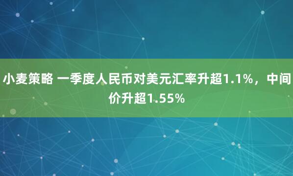 小麦策略 一季度人民币对美元汇率升超1.1%，中间价升超1.55%