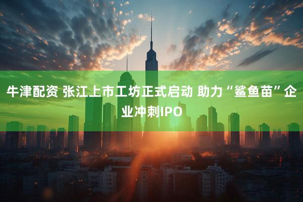牛津配资 张江上市工坊正式启动 助力“鲨鱼苗”企业冲刺IPO