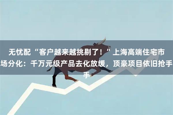 无忧配 “客户越来越挑剔了！”上海高端住宅市场分化：千万元级产品去化放缓，顶豪项目依旧抢手