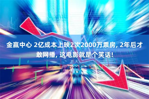 金赢中心 2亿成本上映2次2000万票房, 2年后才敢网播, 这电影就是个笑话!